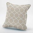 20" Scatter Cushion in Kibale Flax with Piping in Elegance Dusk Taupe