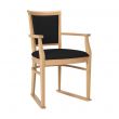 Ardenne Dining Chair in Black Faux Leather