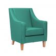 Burley High Back Armchair in Edison Jade
