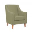 Burley High Back Armchair in Zest Moss Vinyl
