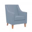 Burley High Back Armchair in Zest Sky Vinyl