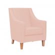 Burley High Back Armchair in Zest Pale Pink Vinyl