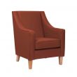 Burley High Back Armchair in Zest Terracotta Vinyl