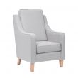 Burley High Cushion Back Armchair in Alba Putty