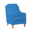 Burley High Cushion Back Armchair in Zest Electric Blue Vinyl