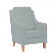 Burley High Cushion Back Armchair in Zest Silver Vinyl