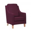Burley High Cushion Back Armchair in Zest Cerise Vinyl