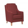 Burley High Cushion Back Armchair in Zest Cherry Vinyl