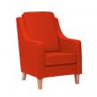 Burley High Cushion Back Armchair in Zest Scarlet Vinyl