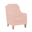 Burley High Cushion Back Armchair in Zest Pale Pink Vinyl