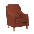 Burley High Cushion Back Armchair in Zest Terracotta Vinyl