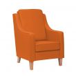 Burley High Cushion Back Armchair in Zest Tangerine Vinyl