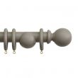 Wooden Pole Kit - Ball End Finial Clay Finish