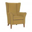 Cranborne High Back Chair in Aston Gold with Piping in Aston Zinc