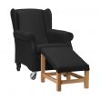 Coombe Day Care Chair in Zest Black Vinyl