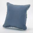 16" Scatter Cushion in Tundra Midnight piped in Hanson Sky