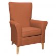 Cranborne High Back Non Wing Chair in Alba Burnt Orange