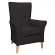 Cranborne High Back Non Wing Chair in Alba Noir