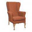 Leckford High Back Chair in Alba Burnt Orange