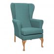 Leckford High Back Chair in Alba Ocean