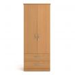Eaton 2 Door 2 Drawer Wardrobe in Beech