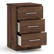 Eaton 3 Drawer Bedside Table in Walnut