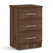 Eaton 3 Drawer Bedside Table in Walnut