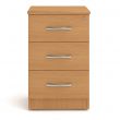 Eaton 3 Drawer Bedside Table in Beech