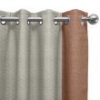 Dela Hessian Curtains with Balham Terracotta Leading Edge