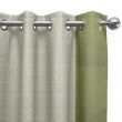 Dela Hessian Curtains with Prism Light Green Leading Edge