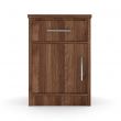 Hadleigh 1 Door 1 Drawer Bedside Table in Walnut