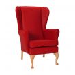 Leckford High Back Chair in Zest Cherry Vinyl