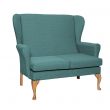 Leckford High Back 2 Seat Sofa Chair in Alba Ocean