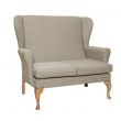 Leckford High Back 2 Seat Sofa Chair in Alba Wheat