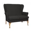 Leckford High Back 2 Seat Sofa Chair in Alba Slate