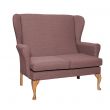 Leckford High Back 2 Seat Sofa Chair in Alba Blush
