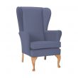 Leckford High Back Chair in Zest Hyacinth Vinyl