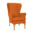 Leckford High Back Chair in Zest Tangerine Vinyl