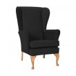 Leckford High Back Chair in Zest Black Vinyl