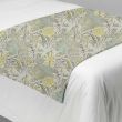 Long Self Lined Bed Runner in Elvina Lemon Olive