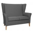 Linwood High Back 2 Seat Sofa in Alba Taupe