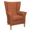 Linwood High Back Chair in Alba Burnt Orange
