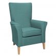 Linwood High Back Non Wing Chair in Alba Ocean