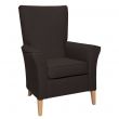 Linwood High Back Non Wing Chair in Alba Chocolate