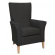 Linwood High Back Non Wing Chair in Alba Slate