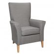 Linwood High Back Non Wing Chair in Alba Nickel