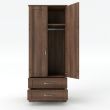 Loxton 2 Door 2 Drawer Wardrobe in Walnut