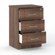 Loxton 3 Drawer Bedside Table in Walnut