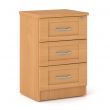 Loxton 3 Drawer Bedside Table in Beech