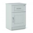 Loxton 1 Door 1 Drawer Bedside in Light Grey 